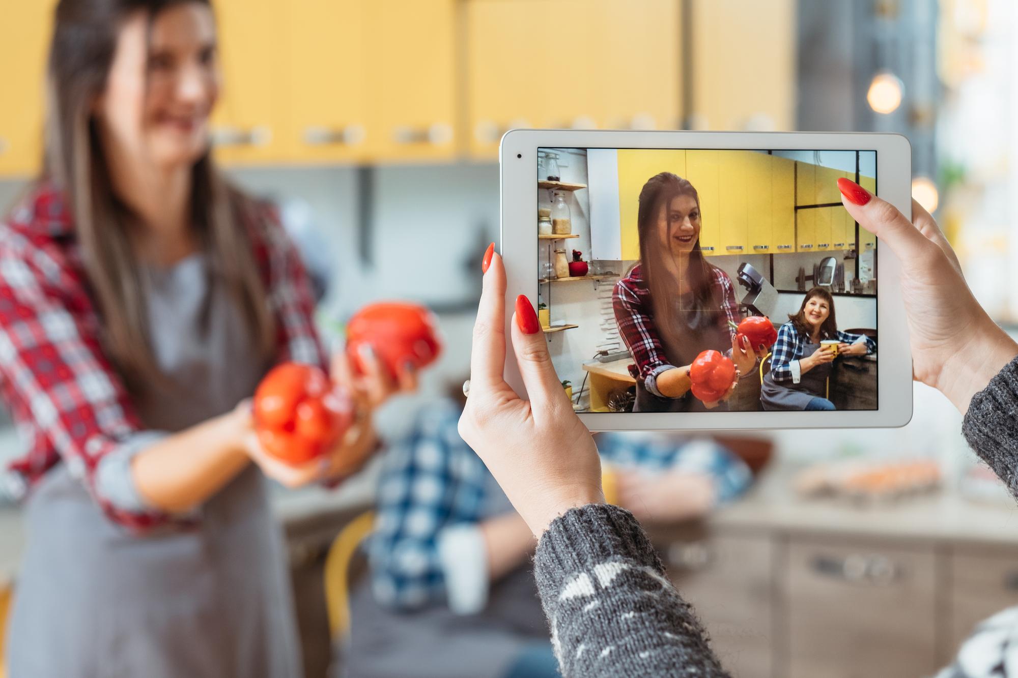 Sessione live di cucina online