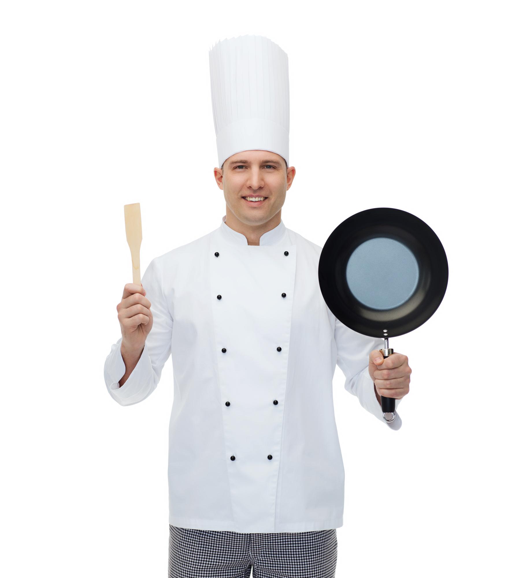 Chef che mostra una tecnica in cucina